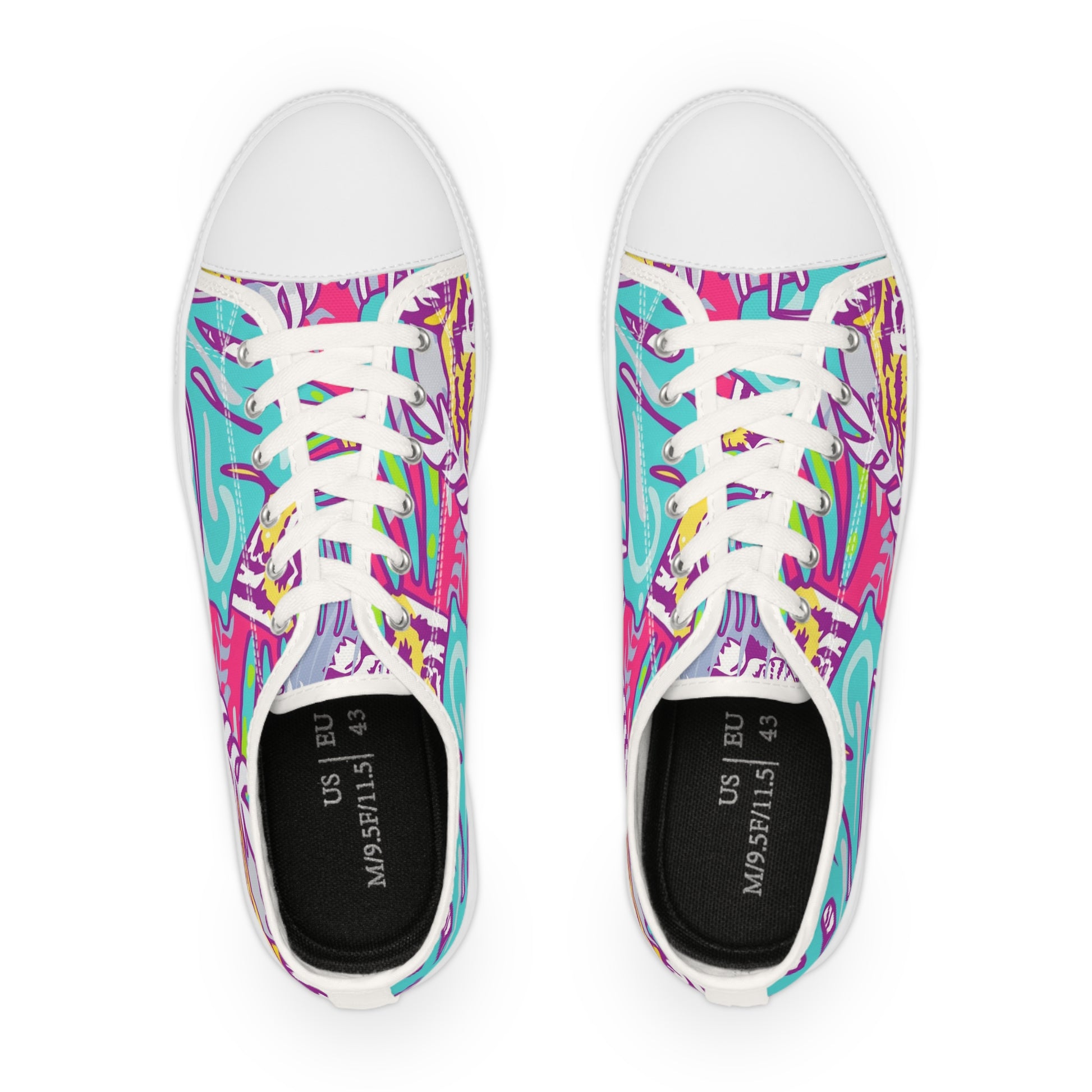 Tropical Jungle Tigers Torquise and Purple Men's Low Top Sneakers, Artsulli - Art is Long, Life is Short, Shoes, , , , , , , 