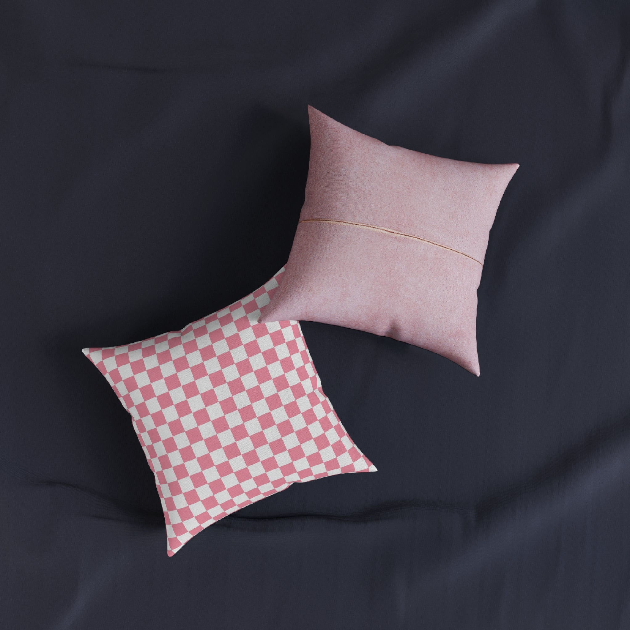 Brigandine Checkered Scene Square Pillow - Pink Back, Artsulli - Art is Long, Life is Short, Home Decor, , , , , , , 