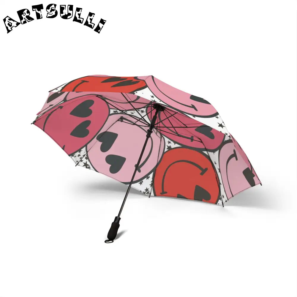 JAKKOUTTHEBXX Smiley Face x Heart Eyes Pink and Red Semi-Automatic