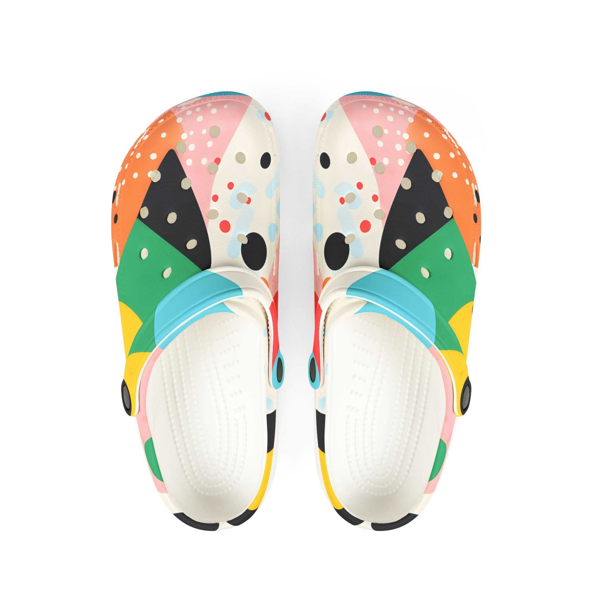 Colorful Abstract Shapes EVA Foam Rubber Shoes (AOP), Artsulli - Art is Long, Life is Short, Shoes, Size, US 6 (Women's), Color, White, , , 27474256263745