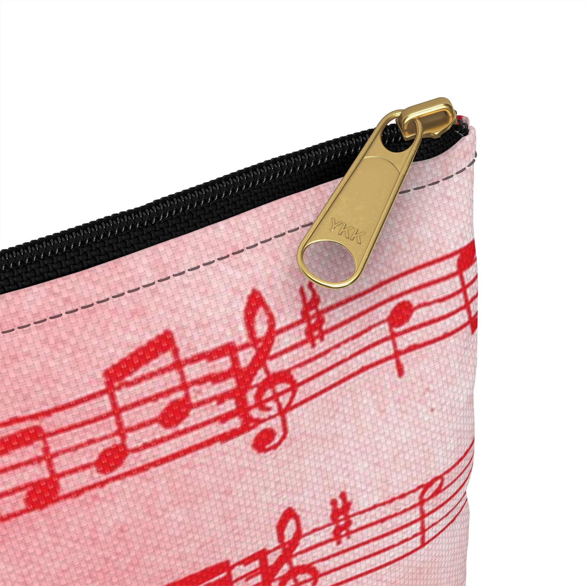 Drip Spill Type Beat Sheet Music Red Accessory Pouch, Artsulli - Art is Long, Life is Short, Bags, , , , , , , 