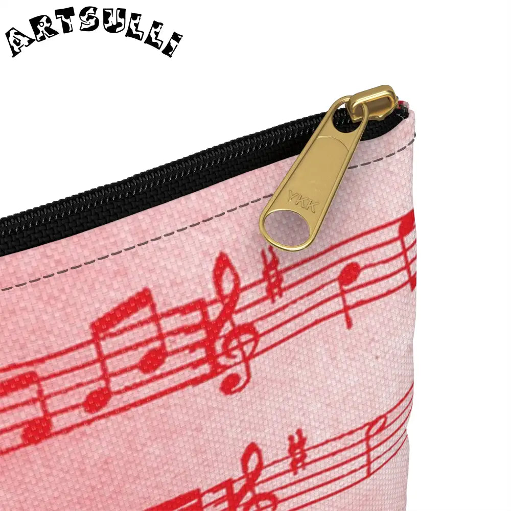 JAKKOUTTHEBXX Red Musical Note Zippered Pouch 2025
