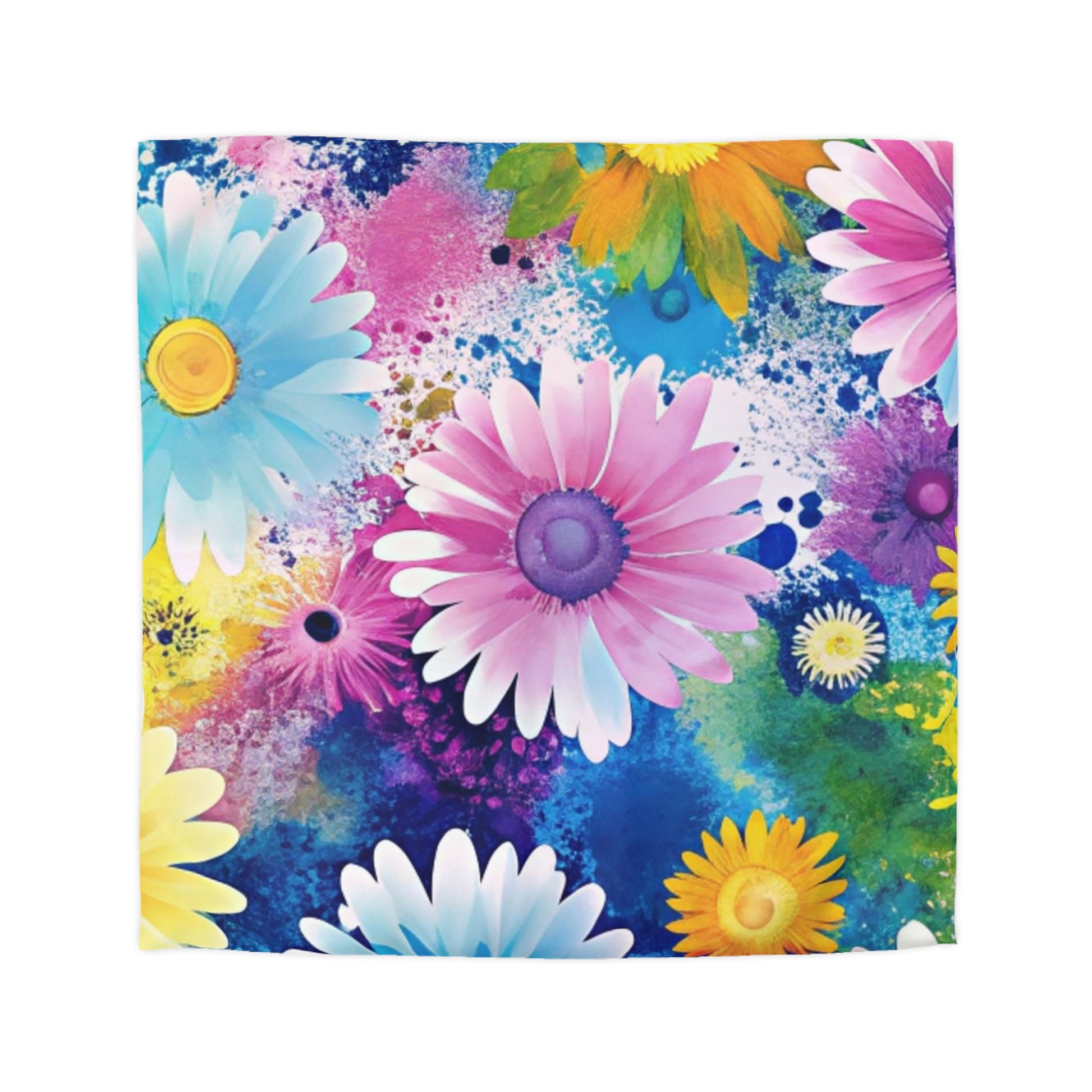 Magical Flower Explosion Multi-Color Microfiber Duvet Cover, Artsulli - Art is Long, Life is Short, Home Decor, Size, Queen, Color, Cream, , , 81860489883996