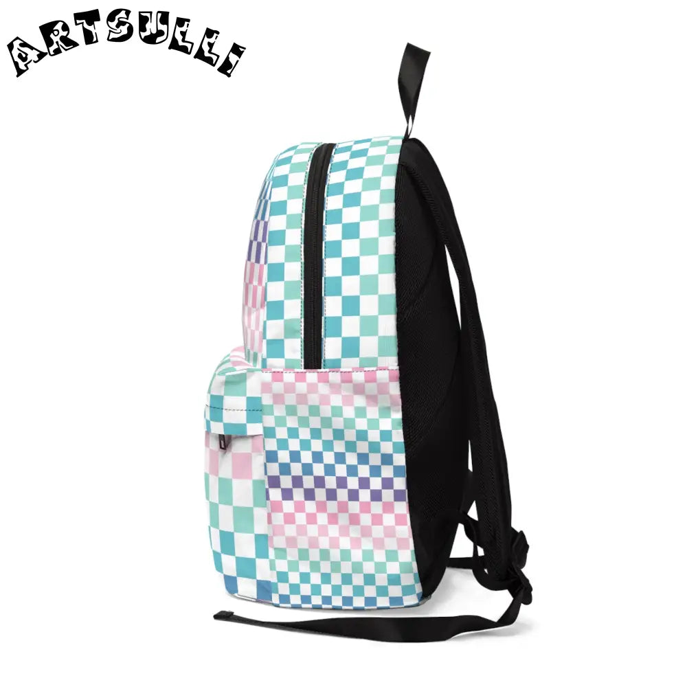 JAKKOUTTHEBXX Vaporwave Rainbow Checkerboard Multi-Color Unisex