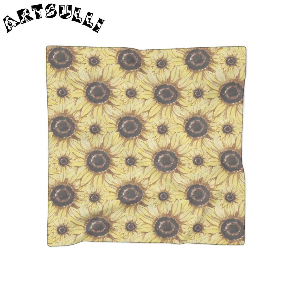 JAKKOUTTHEBXX Retro Anime Sunflower Poly Scarf JAKKOUTTHEBXX
