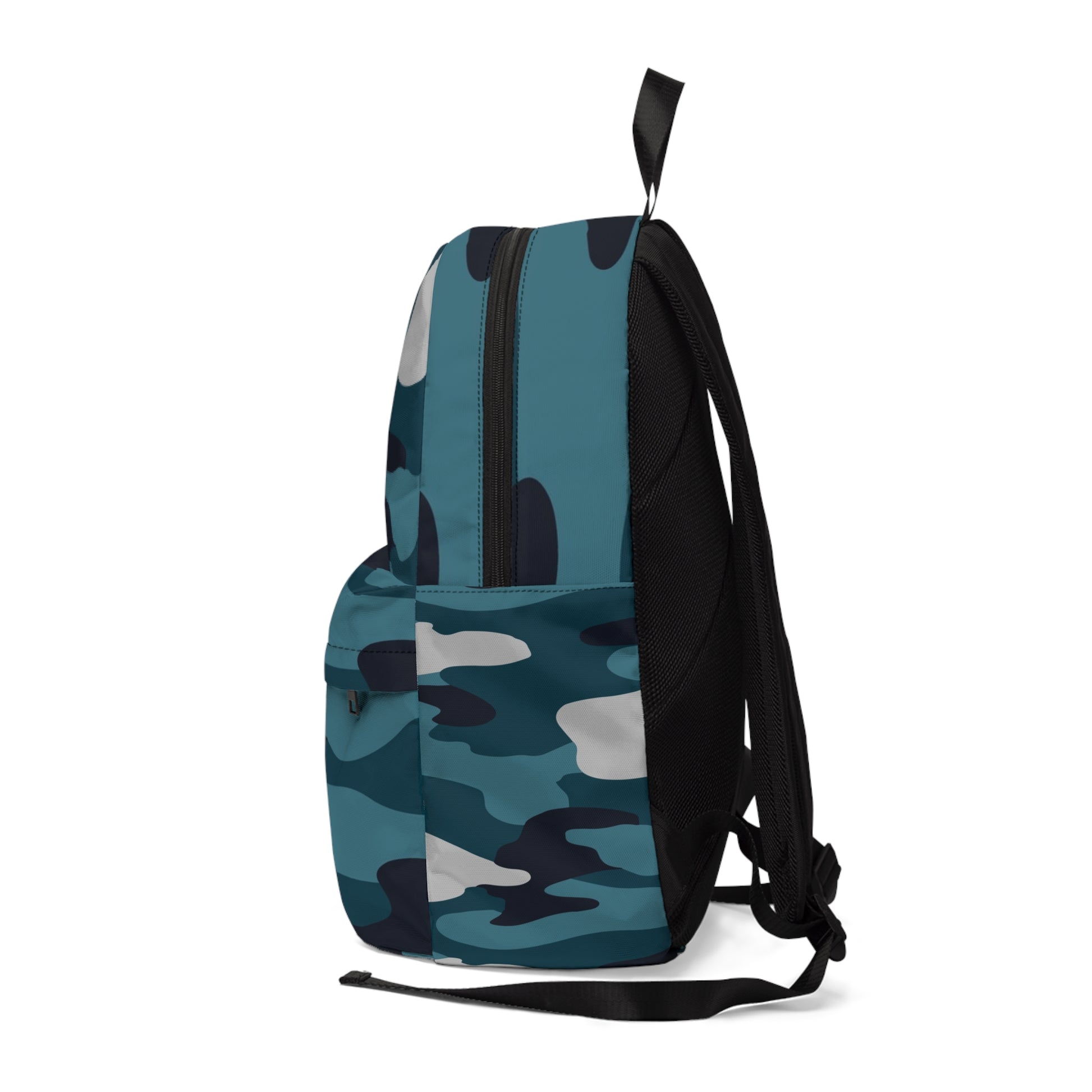 Blue Camouflage Unisex Classic Backpack, Artsulli - Art is Long, Life is Short, Bags, , , , , , , 