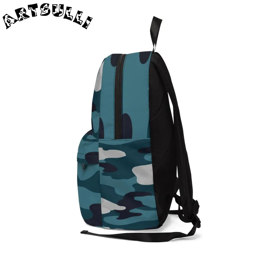 JAKKOUTTHEBXX Blue Camouflage Unisex Classic Backpack JAKKOUTTHEBXX