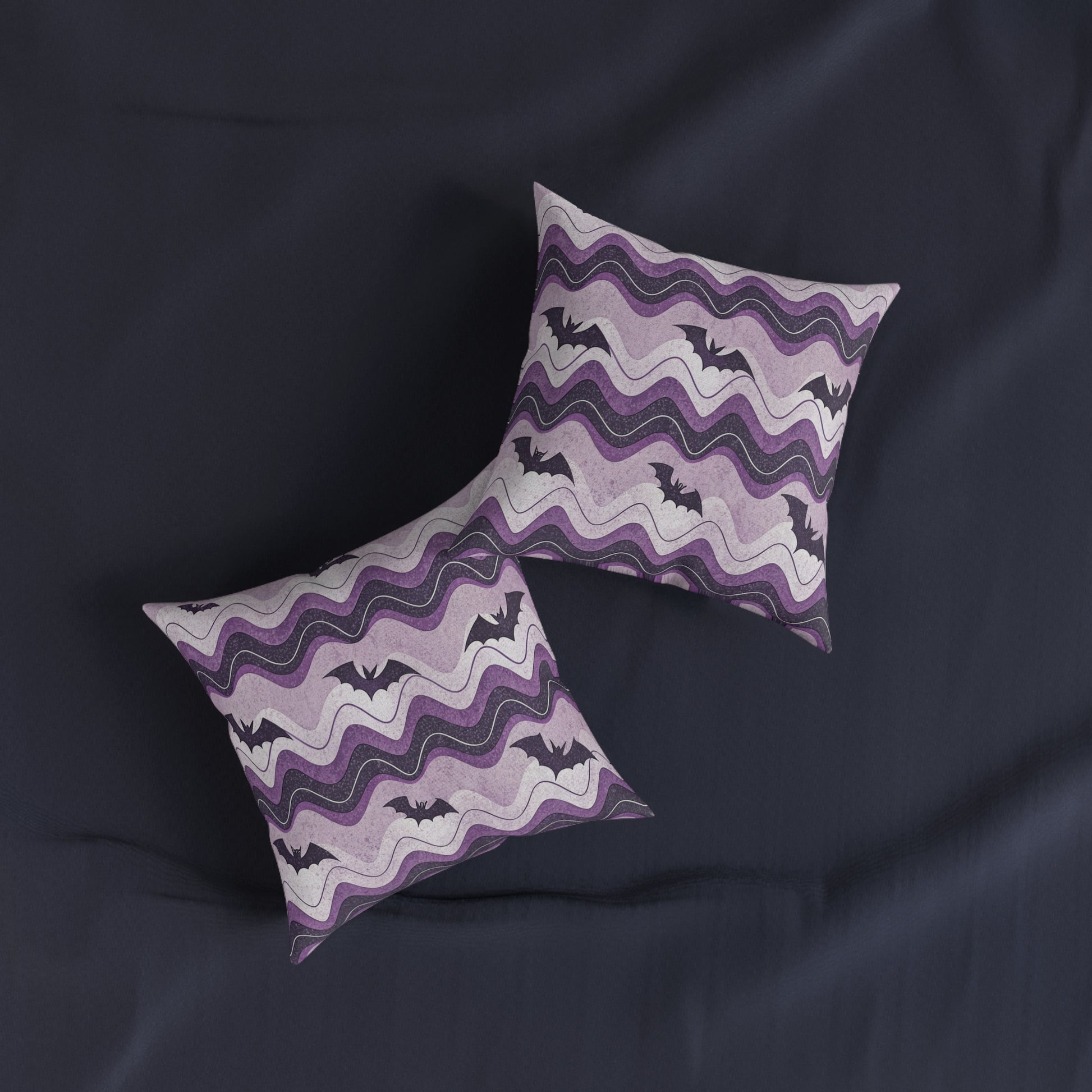 Bat Wave Square Pillow, Artsulli - Art is Long, Life is Short, Home Decor, , , , , , , 
