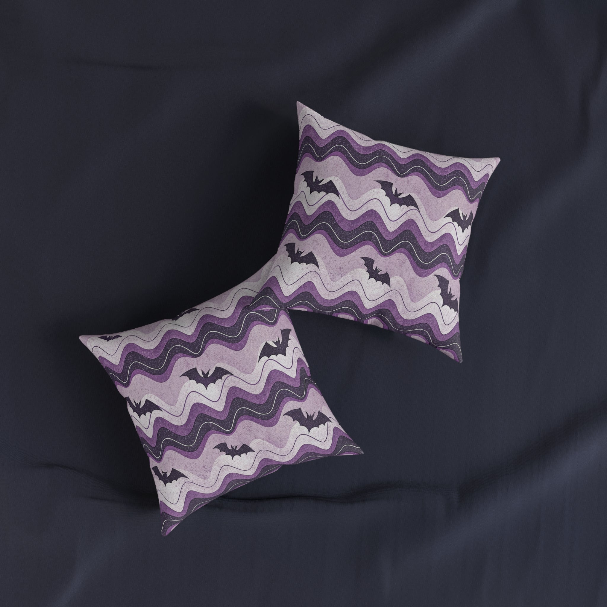 Bat Wave Square Pillow, Artsulli - Art is Long, Life is Short, Home Decor, , , , , , , 