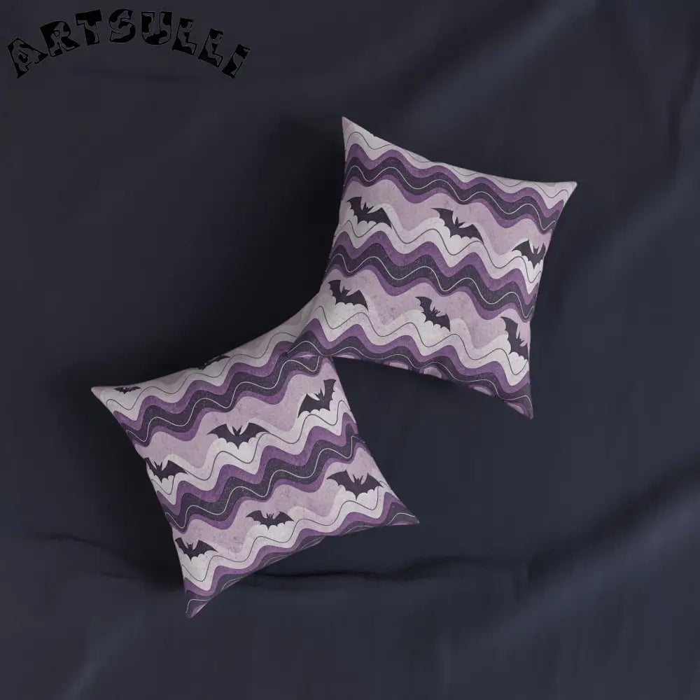JAKKOUTTHEBXX Bat Wave Square Pillow JAKKOUTTHEBXX Artsulli - Art