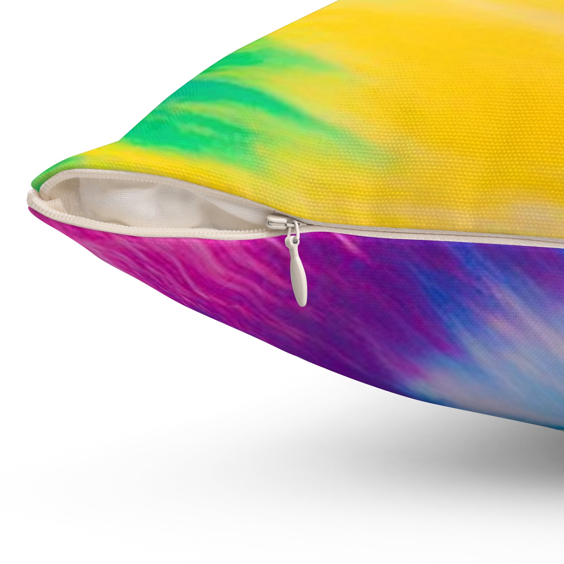 Psychedelic Tie Dye Spun Polyester Square Pillow, Artsulli - Art is Long, Life is Short, Home Decor, , , , , , , 