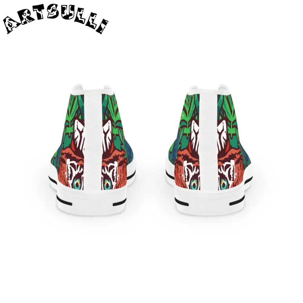 JAKKOUTTHEBXX Tropical Jungle Tigers II Men’s High Top Sneakers