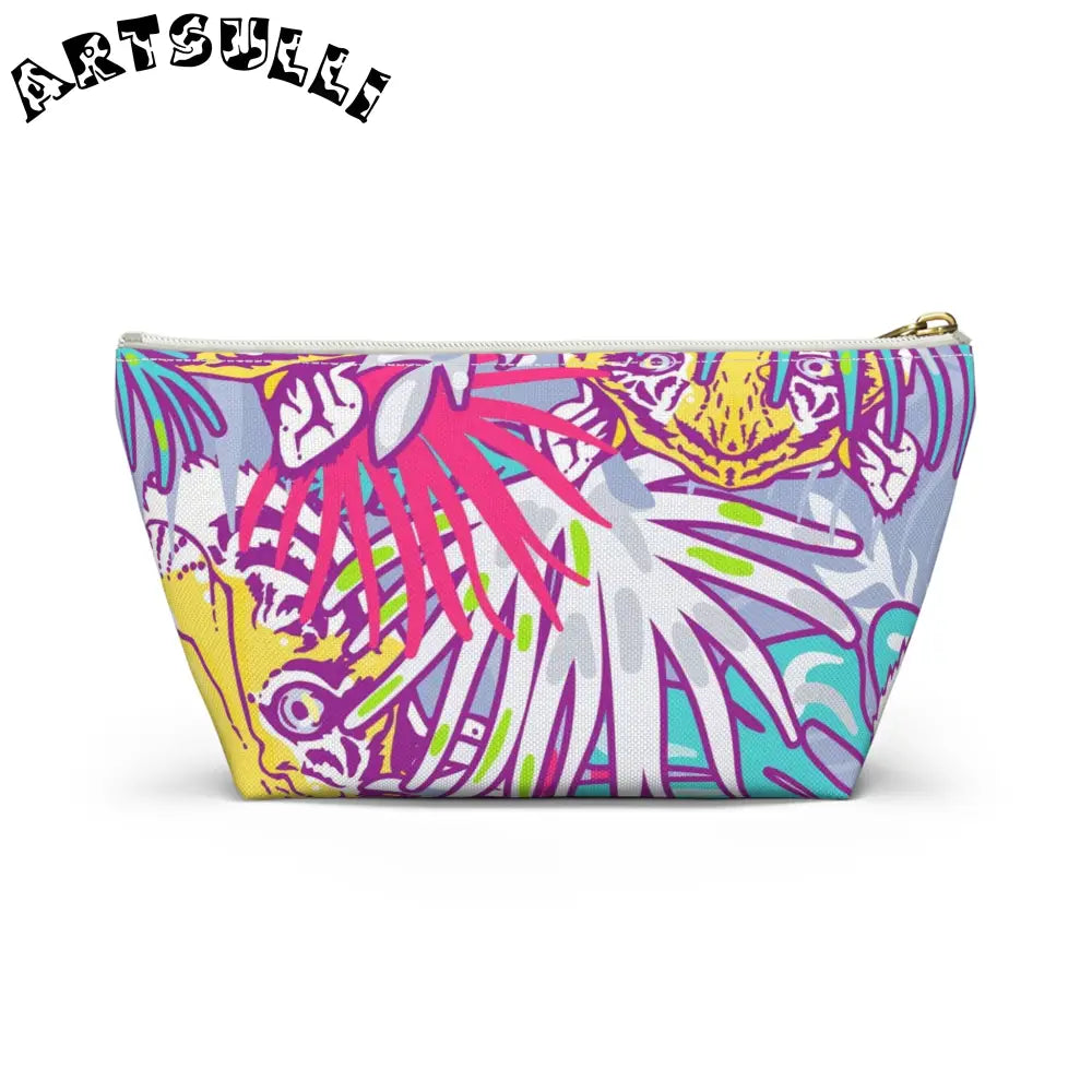 JAKKOUTTHEBXX Tropical Floral Tigers Torquise and Purple Accessory