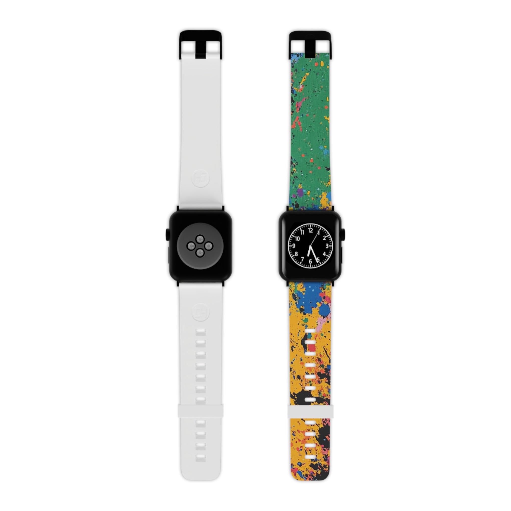 The Colors Of Paint Splatter Watch Band for Apple Watch, Artsulli - Art is Long, Life is Short, Accessories, Size, 7.5'' × 0.75'' / 38 - 40 mm, Color, Black, , , 12674066209627