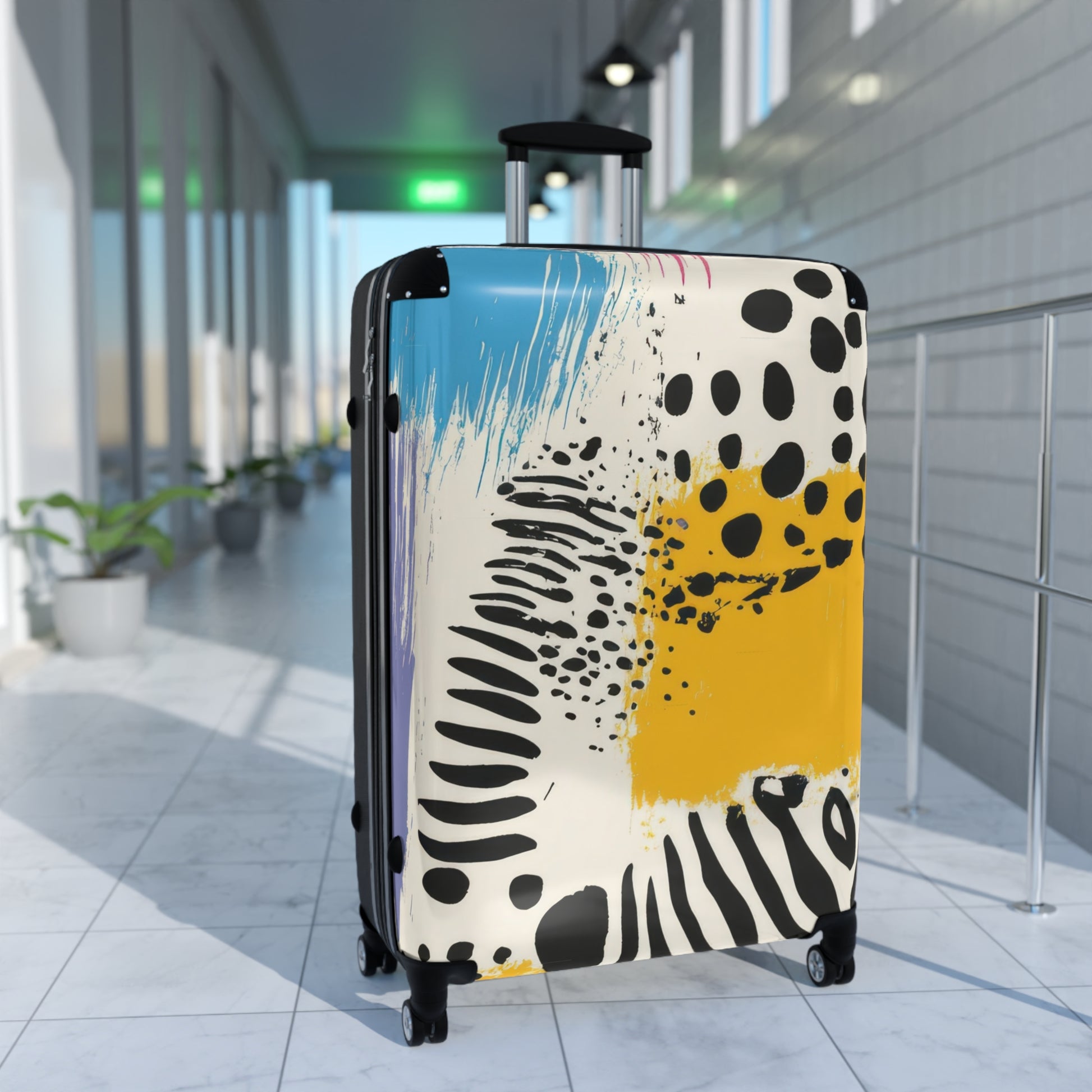 Rae Zebra Rhapsody Suitcase, Artsulli - Art is Long, Life is Short, Bags, , , , , , , 