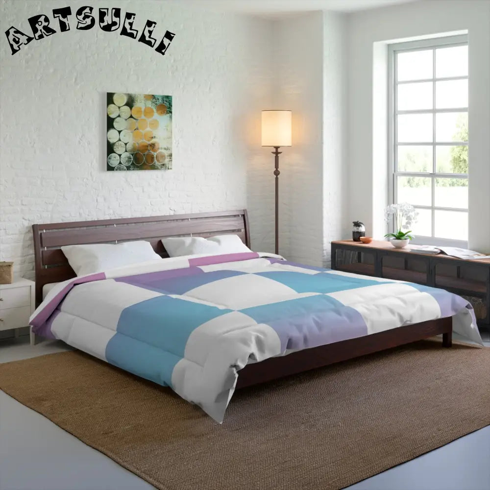 JAKKOUTTHEBXX Vaporwave Check Comforter JAKKOUTTHEBXX Artsulli - Art