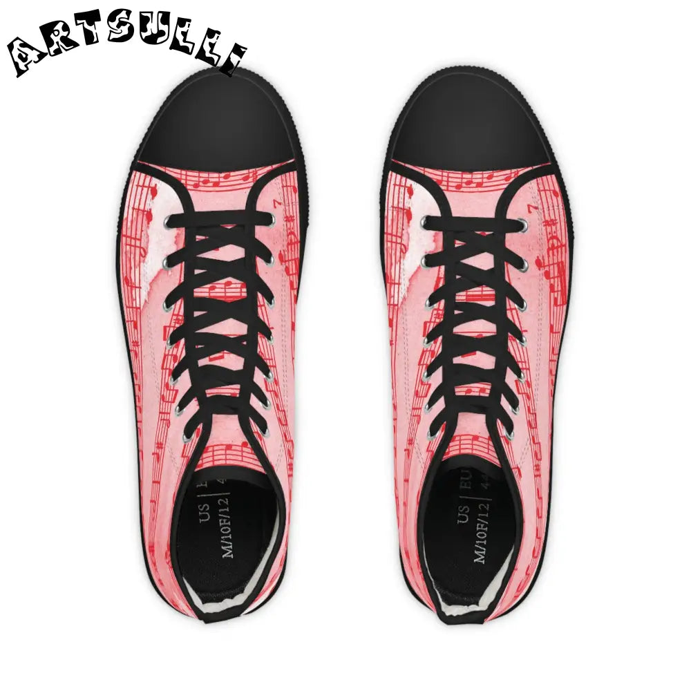 JAKKOUTTHEBXX Pink Music Notes High-Top Sneakers 2025