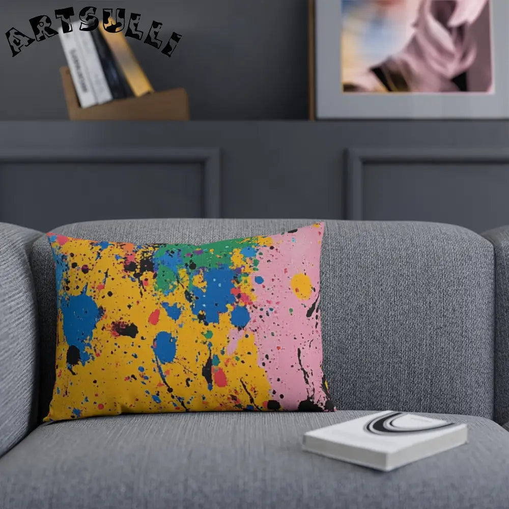 JAKKOUTTHEBXX The Colors Of Paint Splatter Cushion JAKKOUTTHEBXX