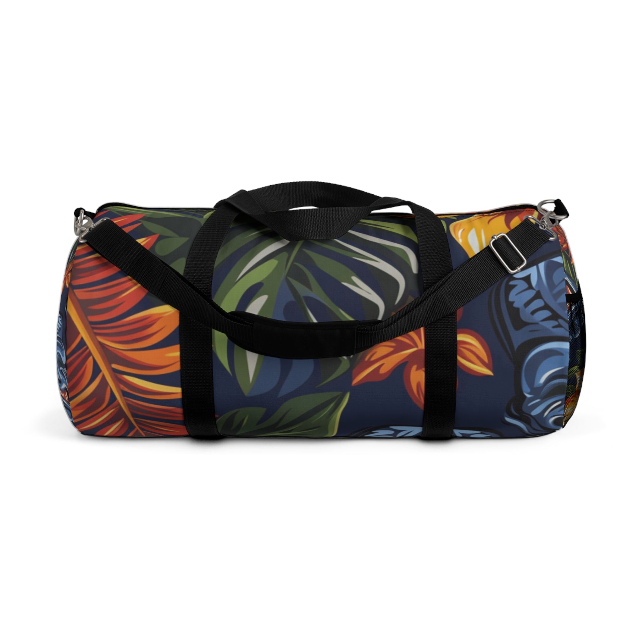 Tiki Bloom Navy Duffel Bag, Artsulli - Art is Long, Life is Short, Bags, Size, Large, , , , , 29675588152093449218