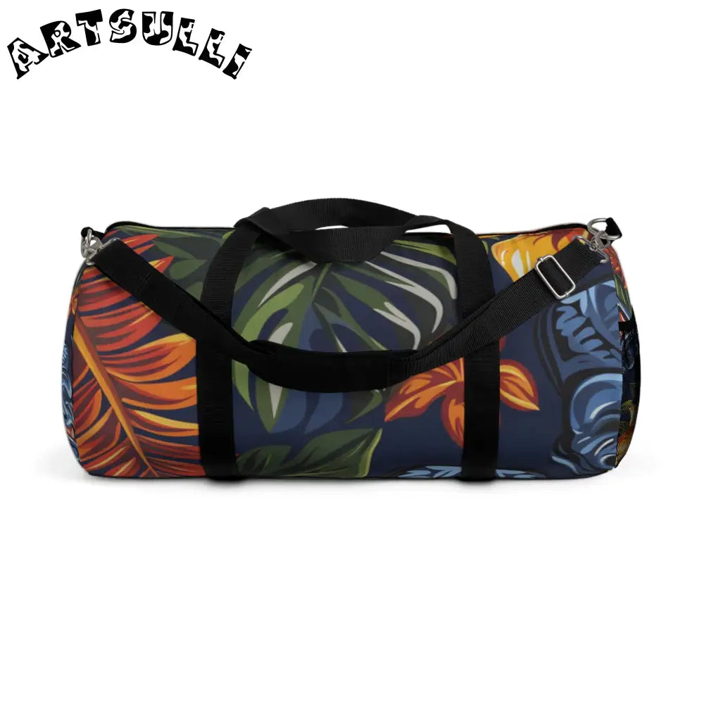 JAKKOUTTHEBXX Tropical Leaf Print Duffel Bag 2025