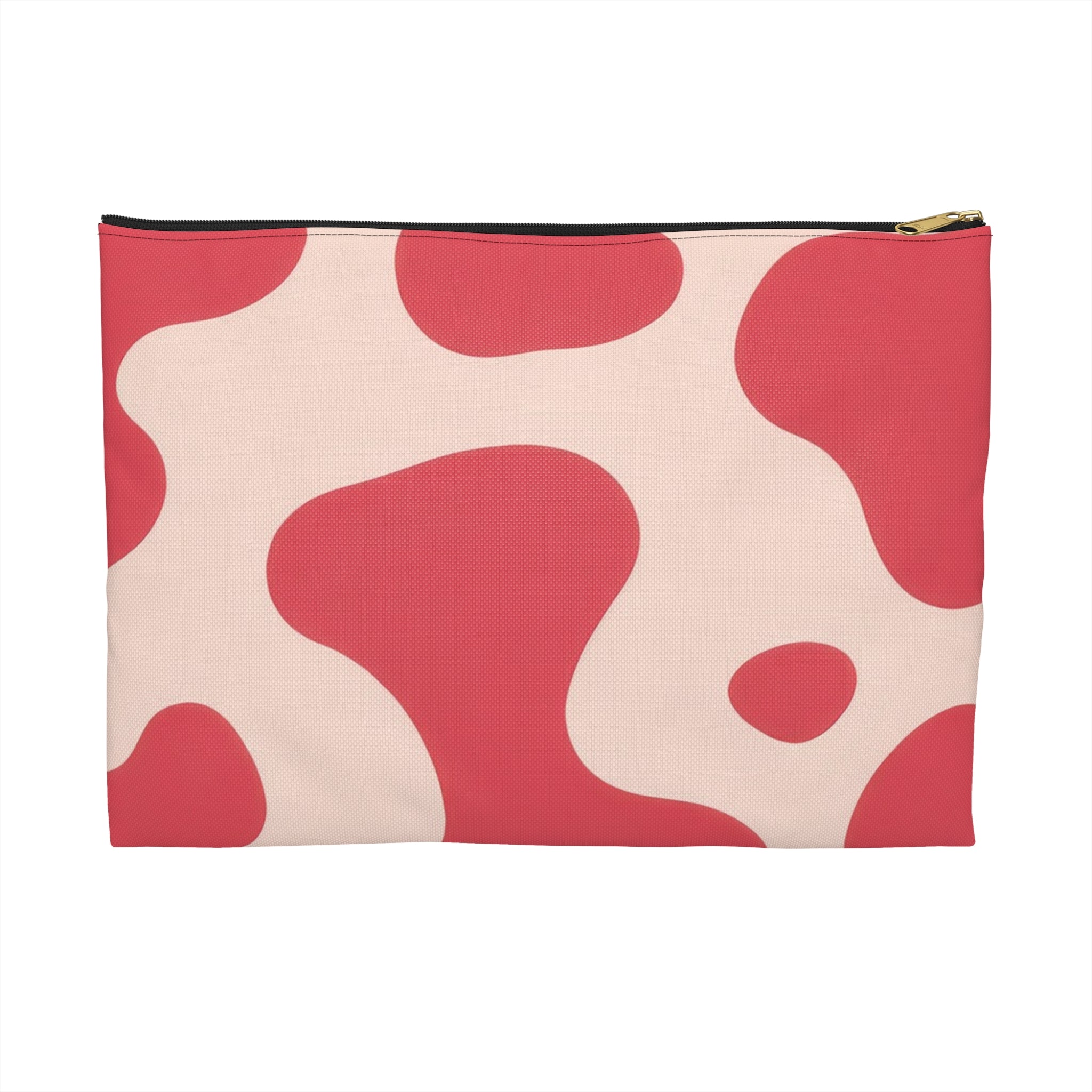 Red Jungle Cow Accessory Pouch, Artsulli - Art is Long, Life is Short, Bags, Size, Large, Color, Black zipper, , , 12548886122514013752