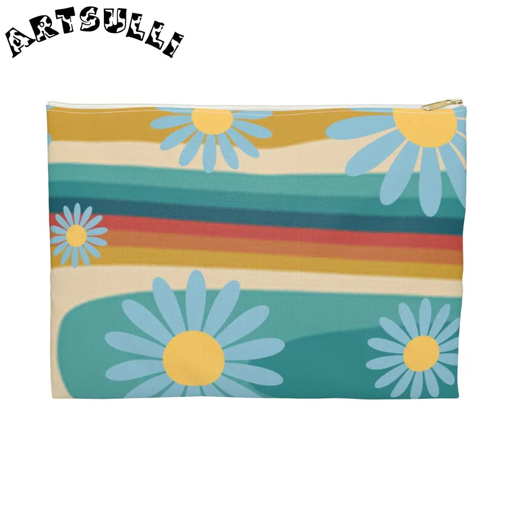 JAKKOUTTHEBXX Psychedelic Floral Hills Multi-Color Accessory Pouch