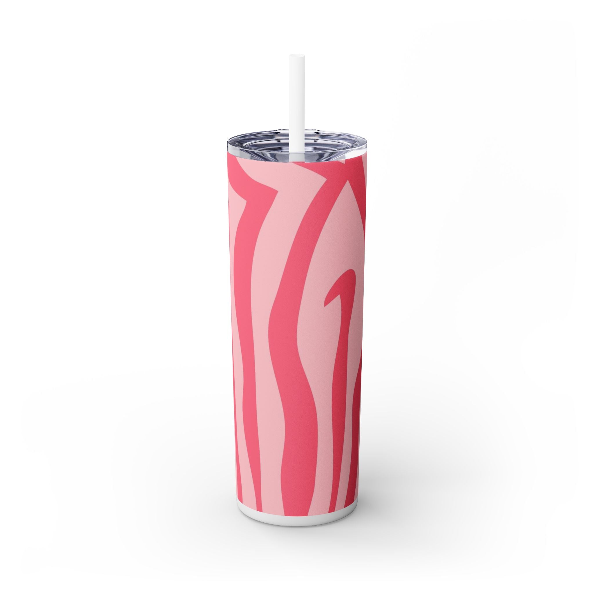 Nagels Pink Zebra Skinny Tumbler with Straw, 20oz, Artsulli - Art is Long, Life is Short, Mug, Finish, Glossy, Color, White, Size, 20oz, 84044665758686