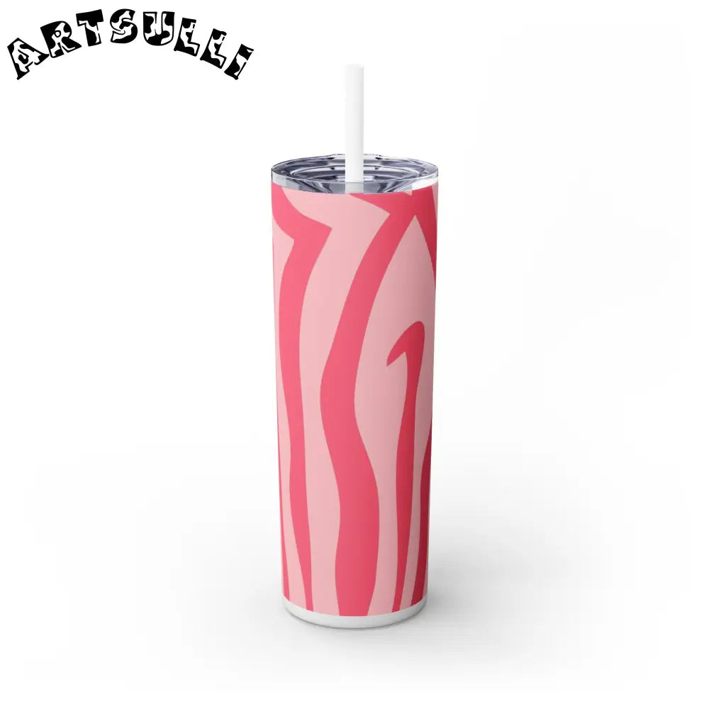 JAKKOUTTHEBXX Pink Zebra Print Maars Skinny Tumbler 2025