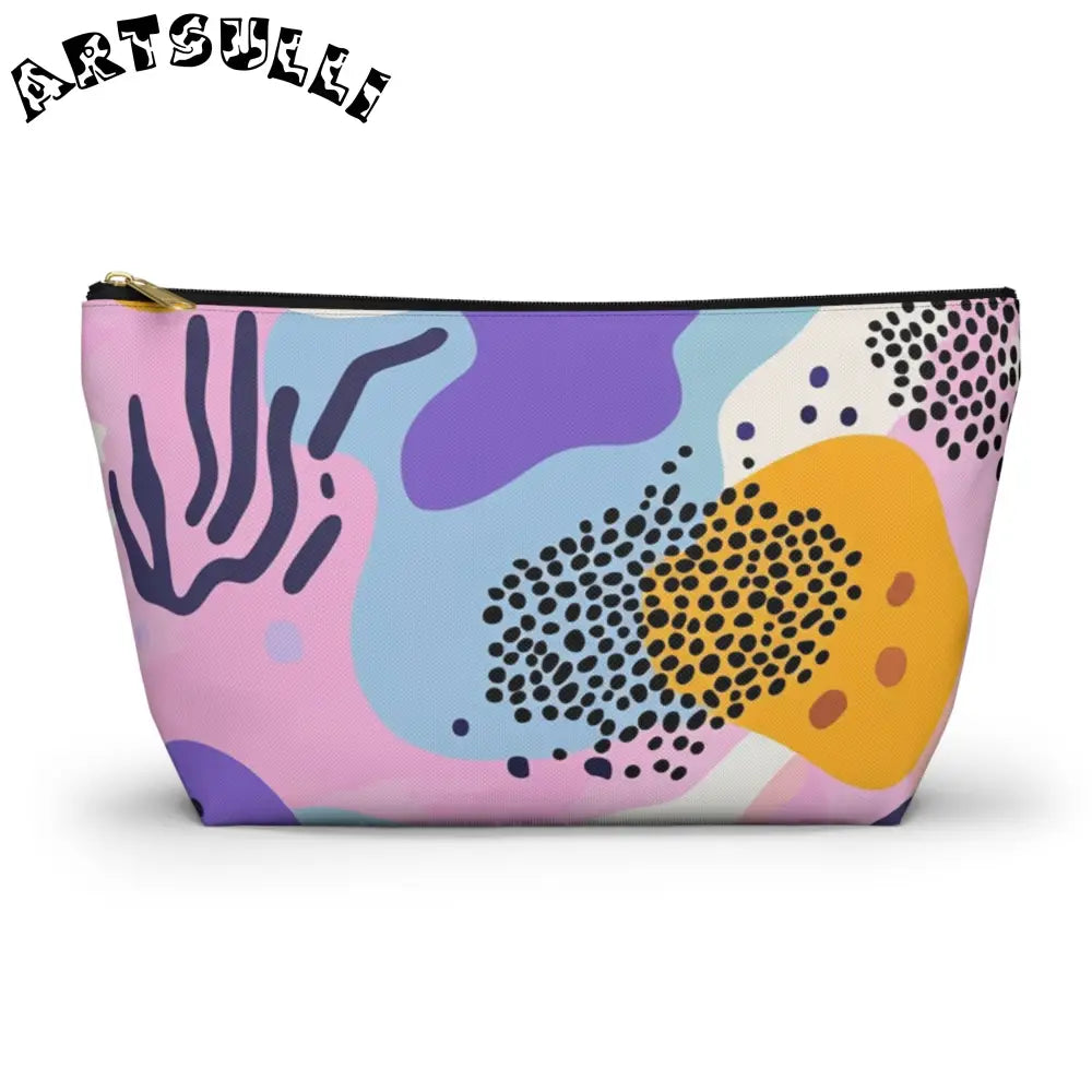 JAKKOUTTHEBXX Colorful Abstract Dots and Shapes II Accessory Pouch w