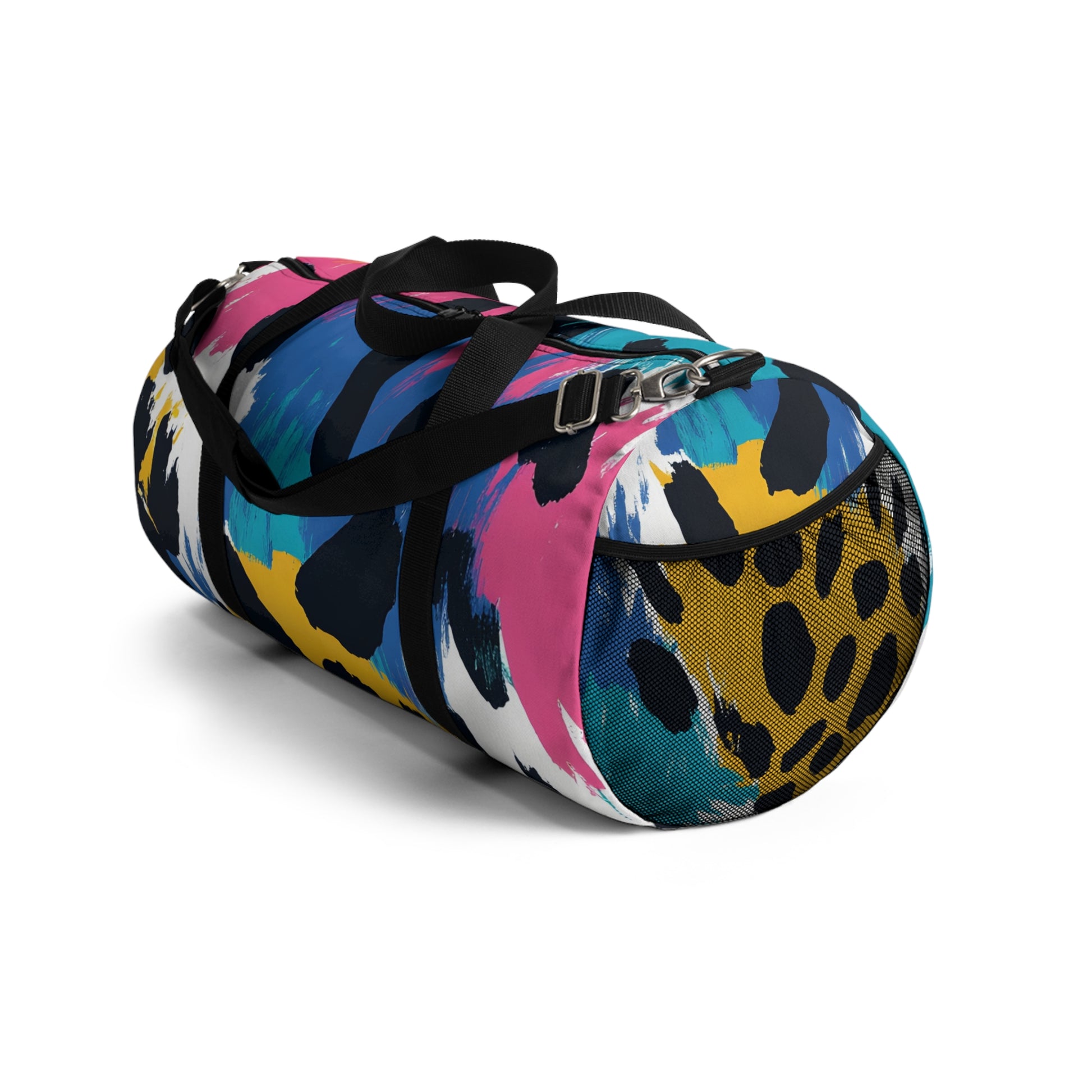 Leopard Print x Paint Brush Strokes Multi-Color Duffel Bag, Artsulli - Art is Long, Life is Short, Bags, , , , , , , 