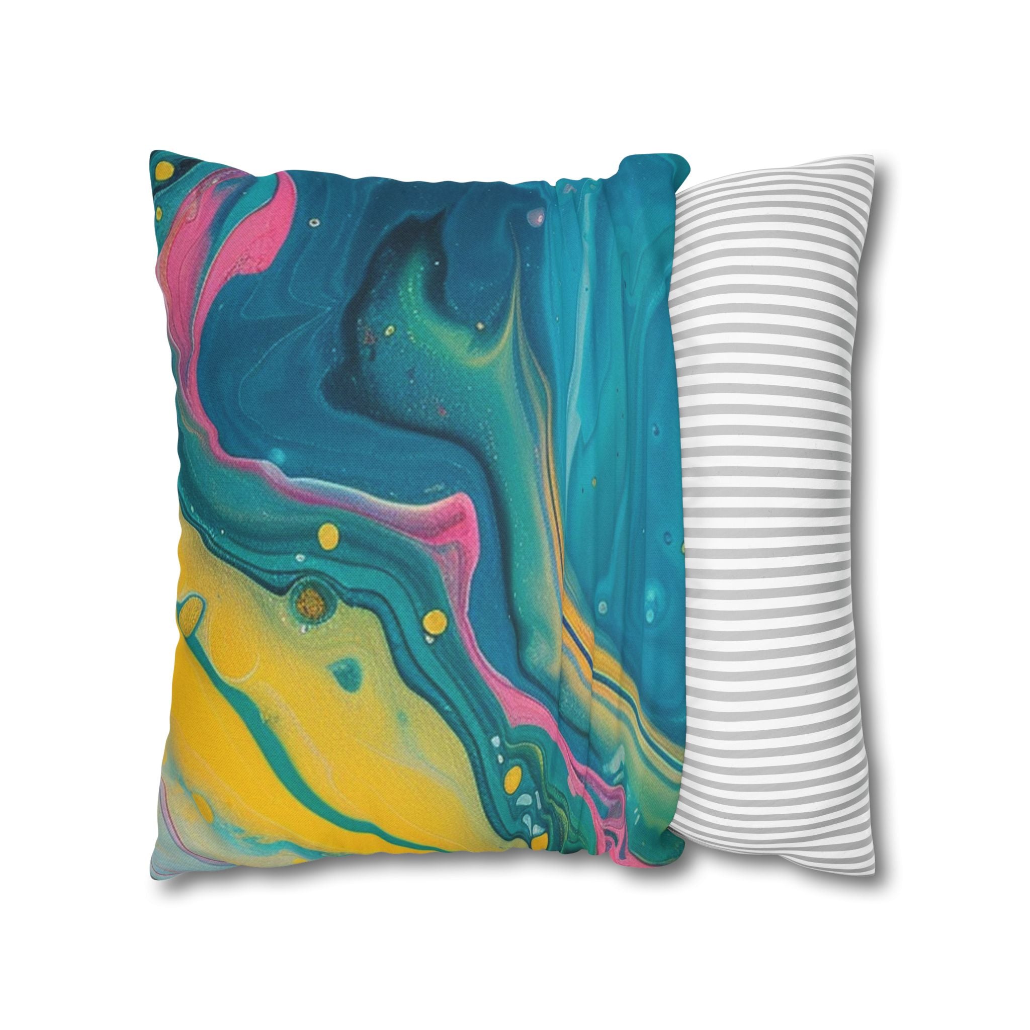 Spun Polyester Square Pillowcase, Artsulli - Art is Long, Life is Short, Home Decor, , , , , , , 