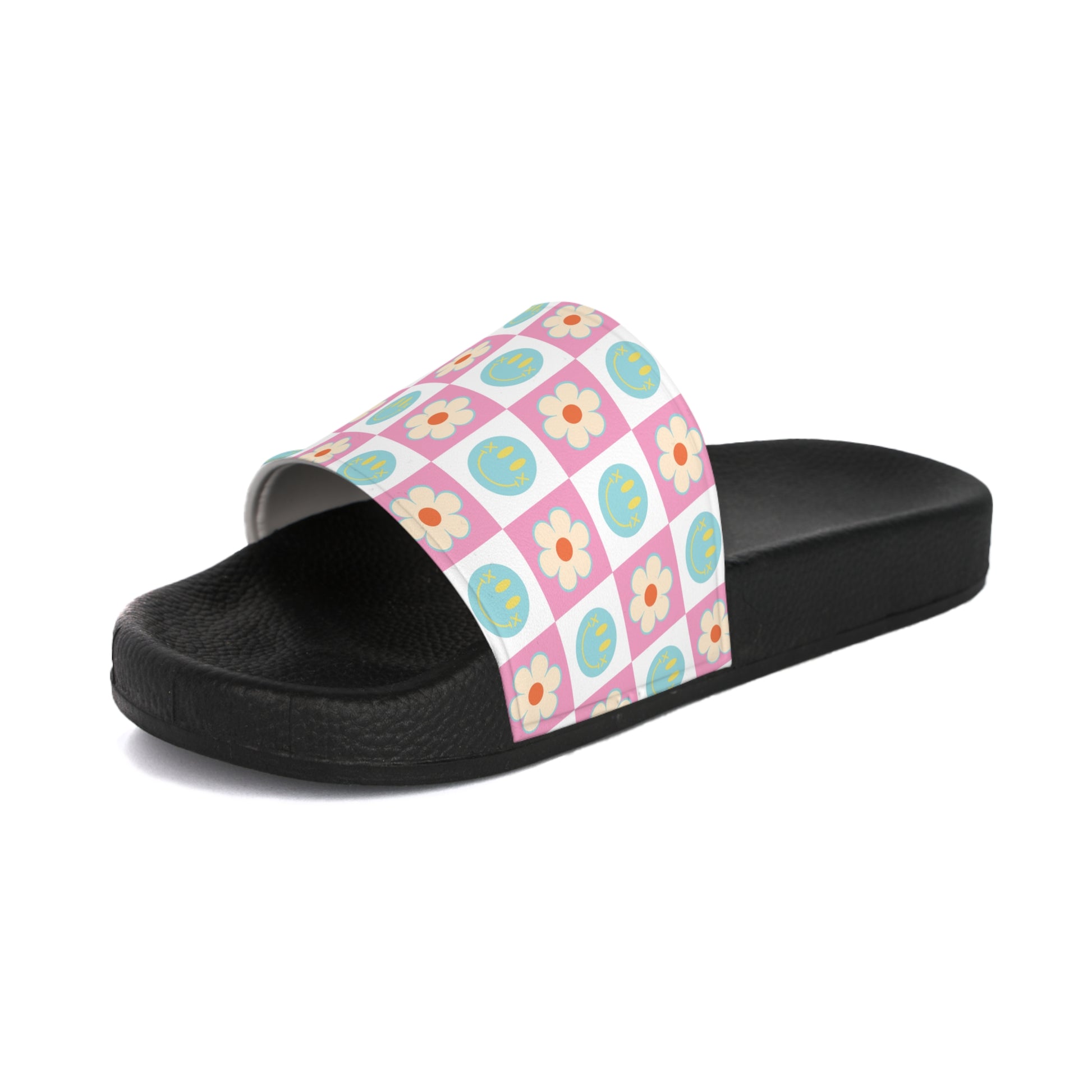 Madotsukis Grin Bloom Men's Slide Sandals, Artsulli - Art is Long, Life is Short, Shoes, , , , , , , 