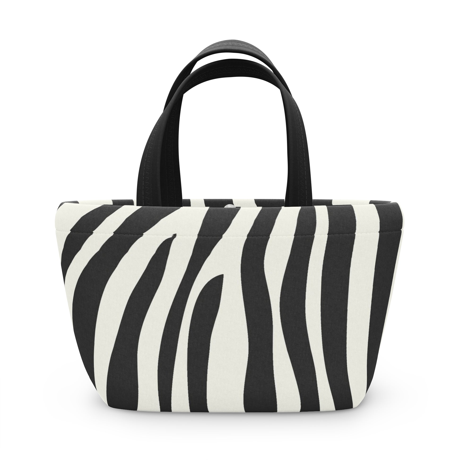 Melting Zebra Stripes Black and White Lunch Bag, Artsulli - Art is Long, Life is Short, Bags, , , , , , , 