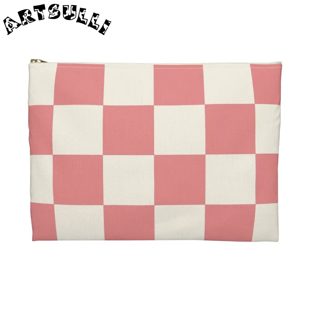 JAKKOUTTHEBXX Retro Checkered Grassland Sprites Accessory Pouch