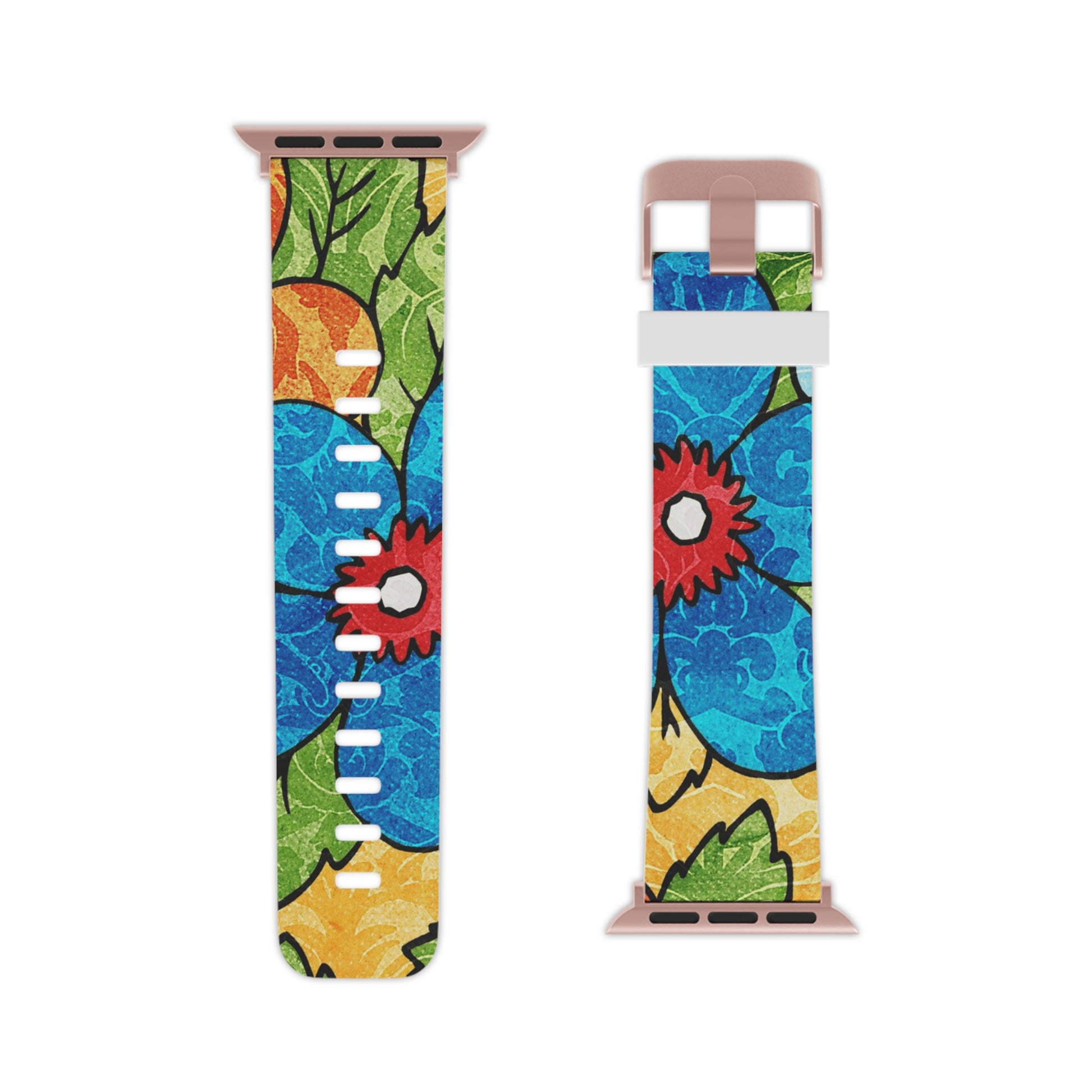 Groovy Yellow Floral Kl II Watch Band for Apple Watch, Artsulli - Art is Long, Life is Short, Accessories, , , , , , , 
