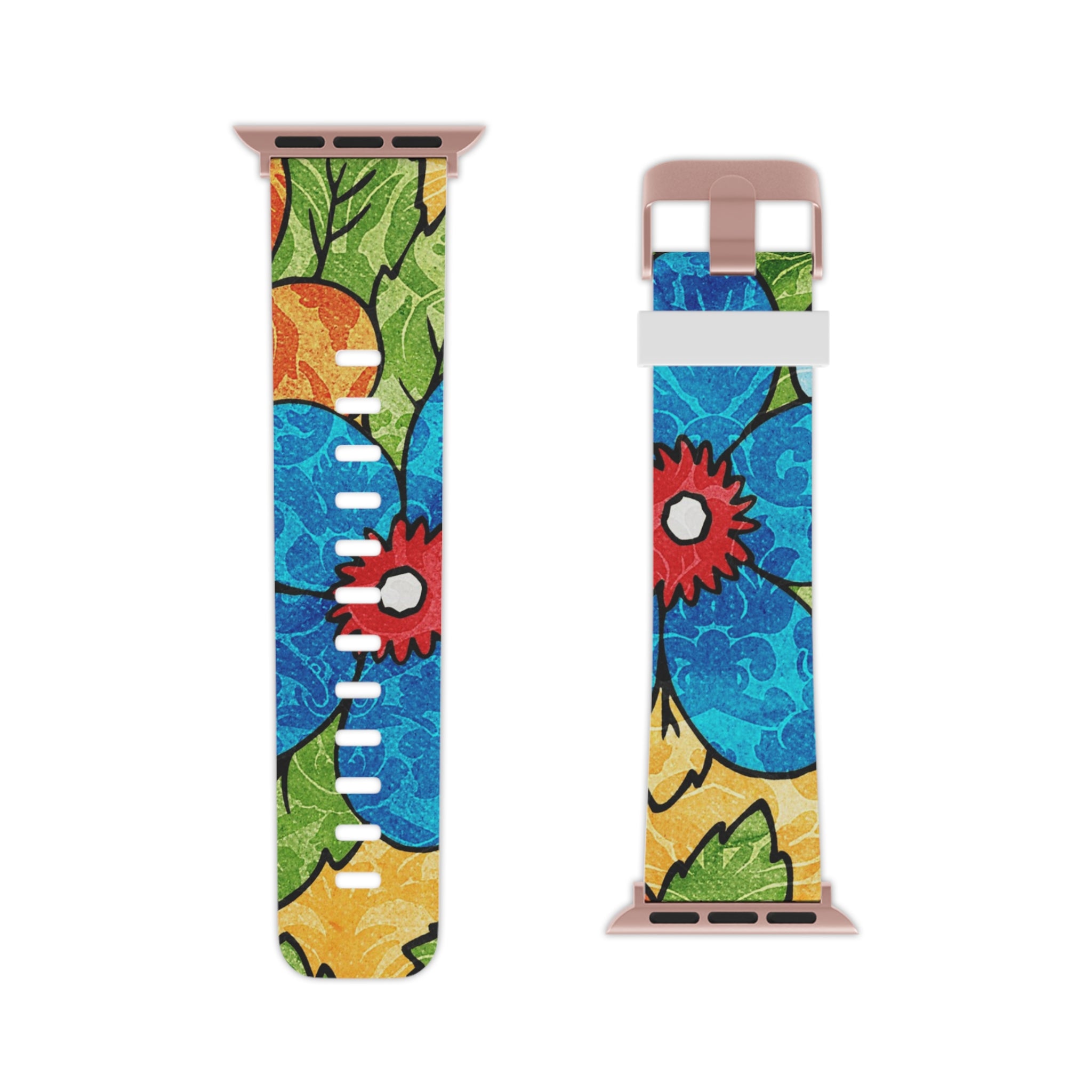 Groovy Yellow Floral Kl II Watch Band for Apple Watch, Artsulli - Art is Long, Life is Short, Accessories, , , , , , , 