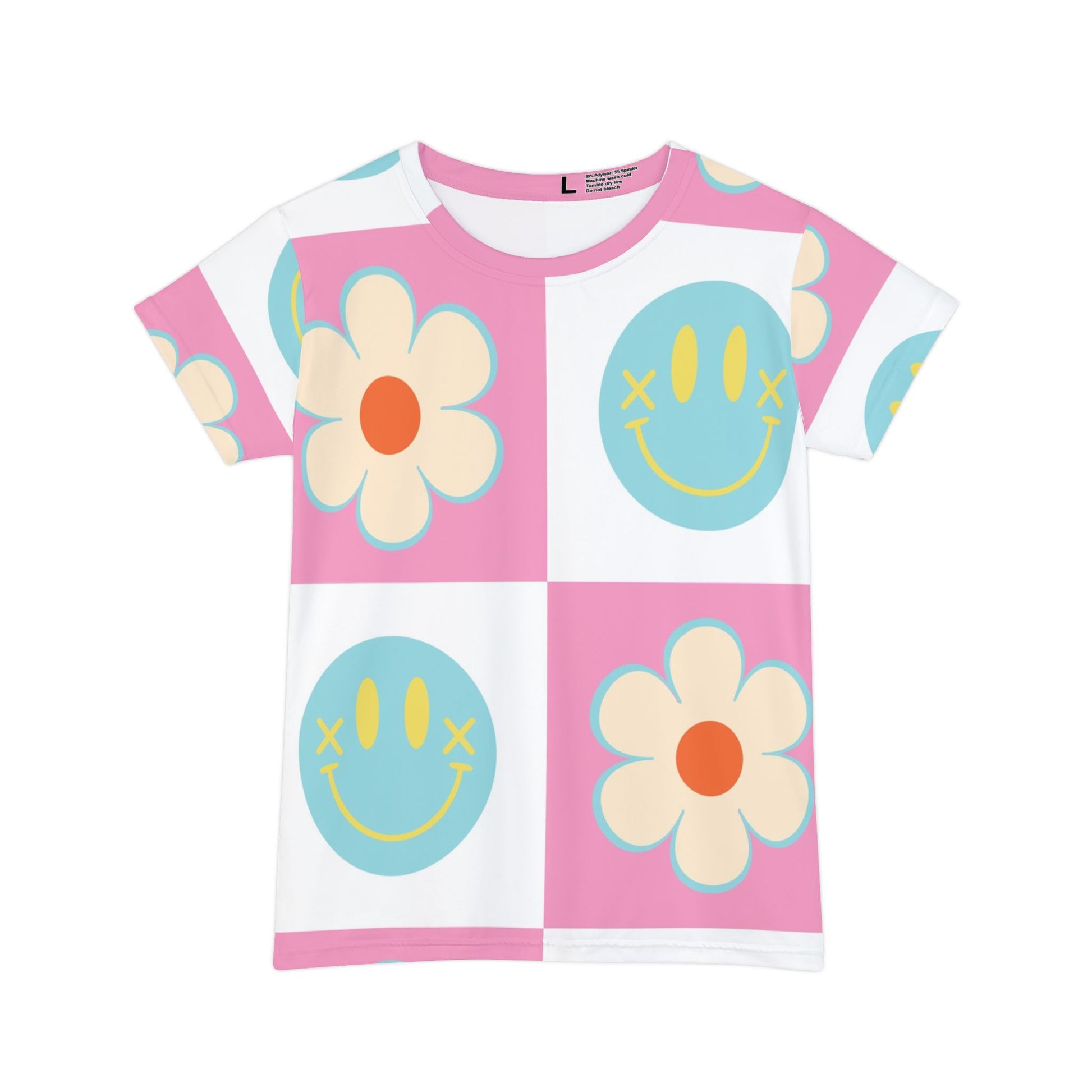 Madotsukis Grin Bloom Women's Short Sleeve Shirt (AOP), Artsulli - Art is Long, Life is Short, All Over Prints, Size, XS, , , , , 20144257687851804343
