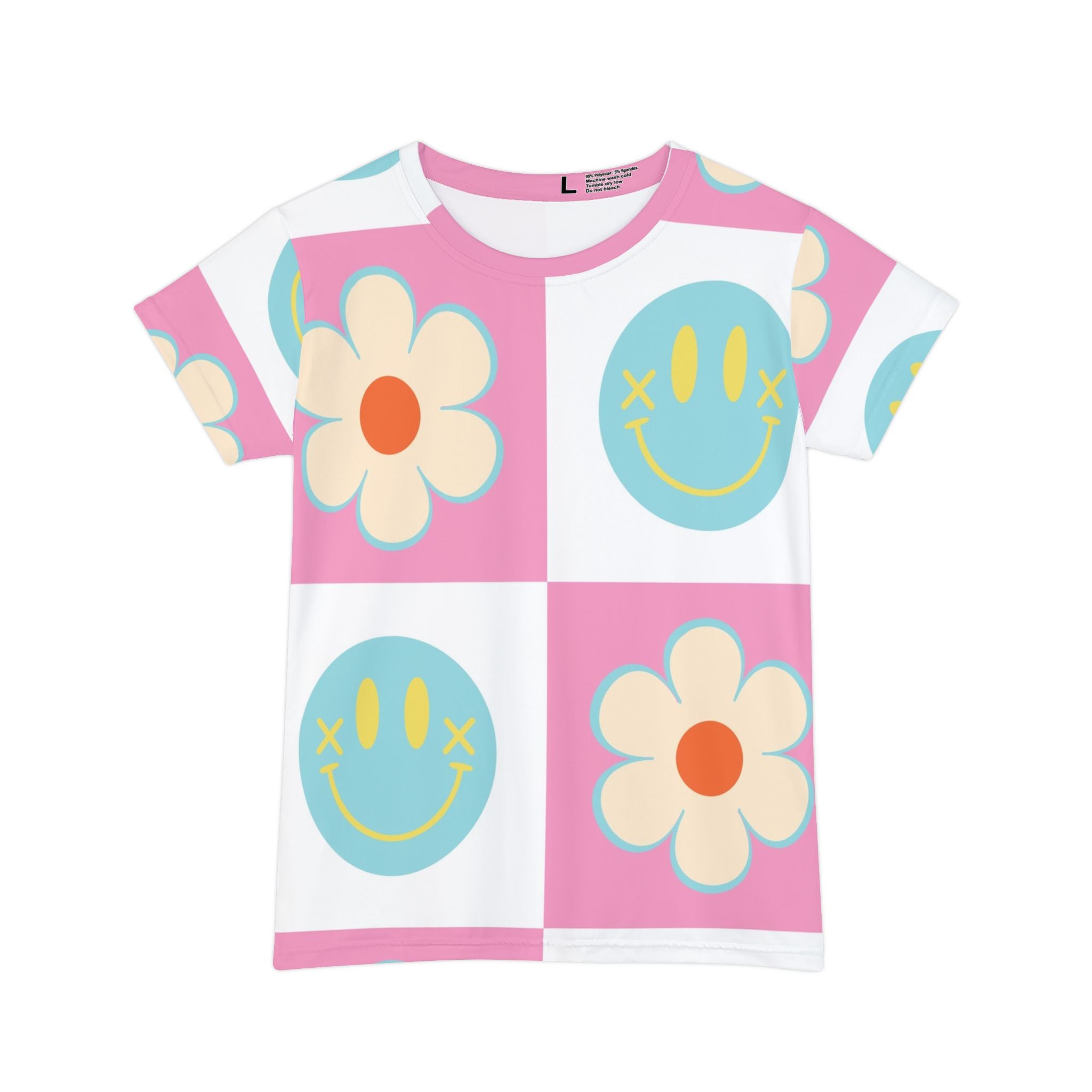 Madotsukis Grin Bloom Women's Short Sleeve Shirt (AOP), Artsulli - Art is Long, Life is Short, All Over Prints, Size, XS, , , , , 20144257687851804343
