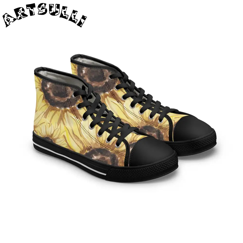 Women's High Top Sneakers, Artsulli - Art is Long, Life is Short, Shoes, Size, US 5.5, Color, Black sole, , , 20104031489643016951