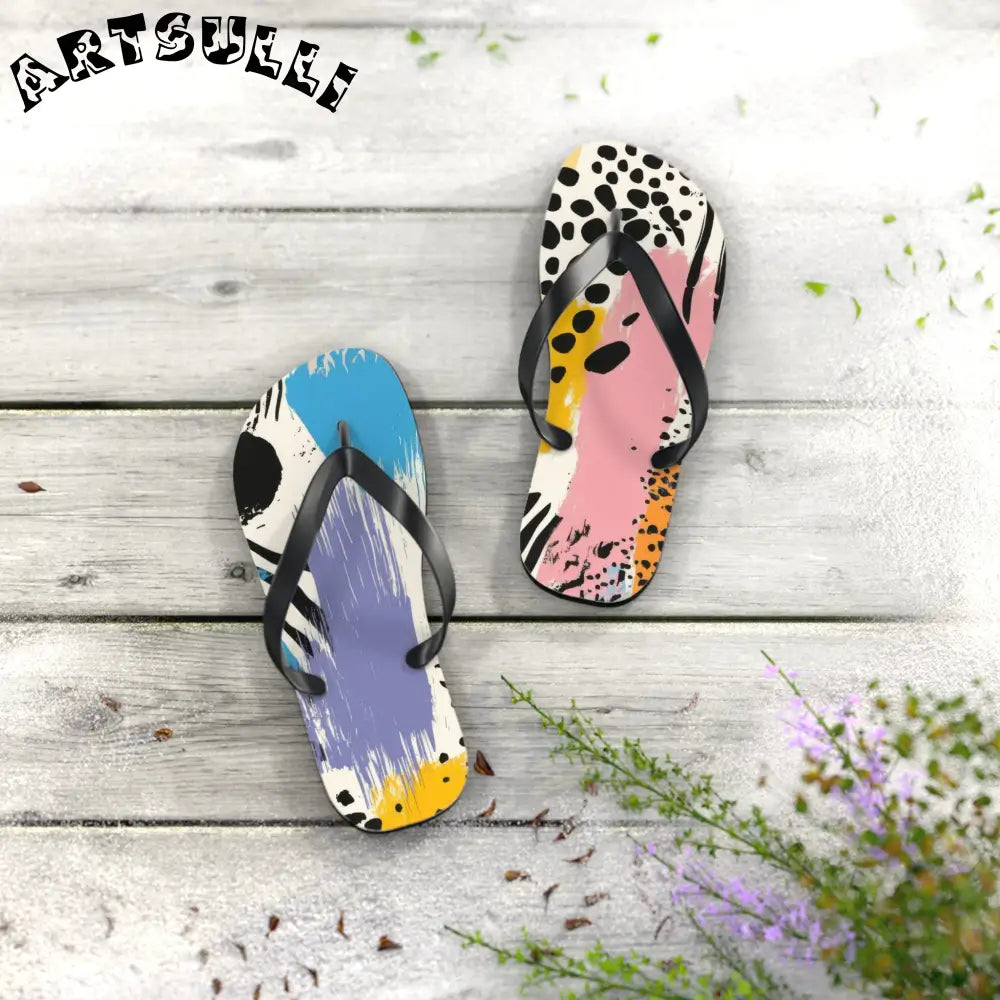 JAKKOUTTHEBXX Rae Zebra Rhapsody II Flip Flops JAKKOUTTHEBXX