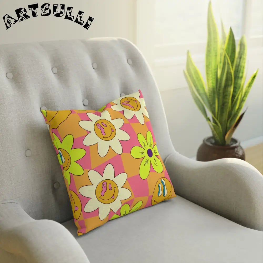 JAKKOUTTHEBXX Trippy Sour Face Rave Cushion JAKKOUTTHEBXX Artsulli