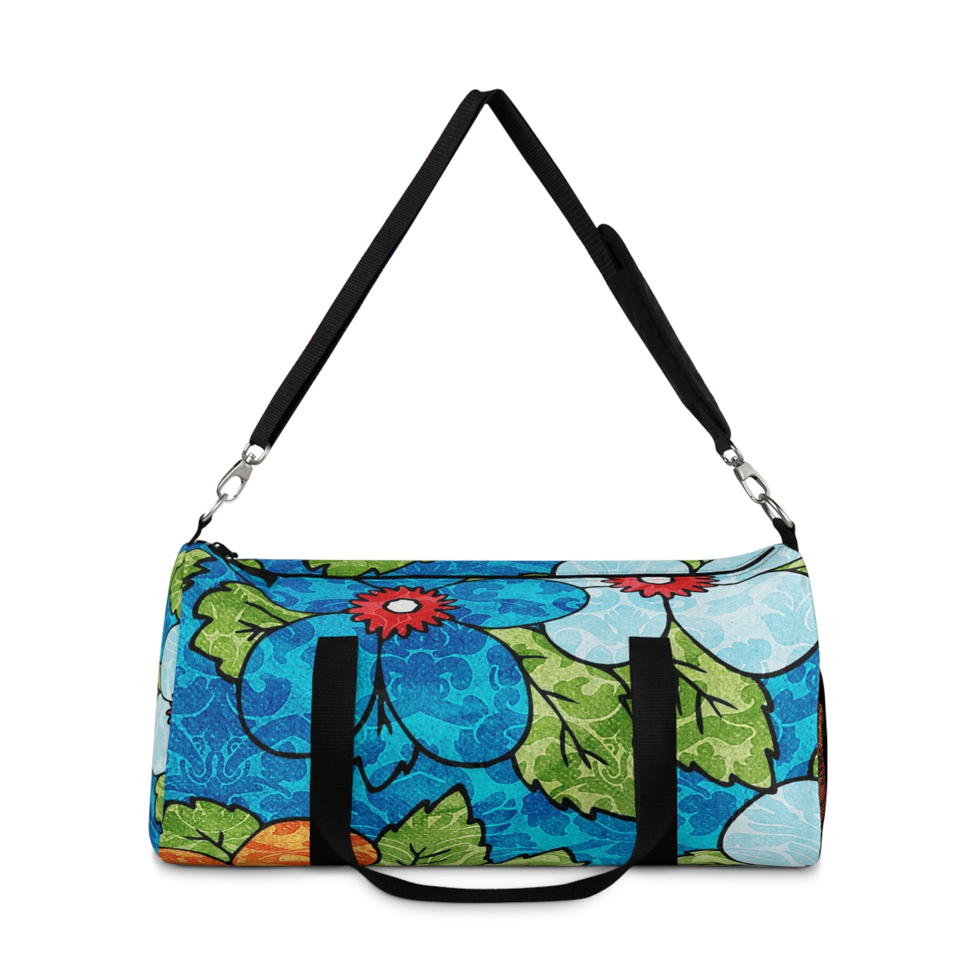 Blue Orange Groovy Duffel Bag, Artsulli - Art is Long, Life is Short, Bags, , , , , , , 
