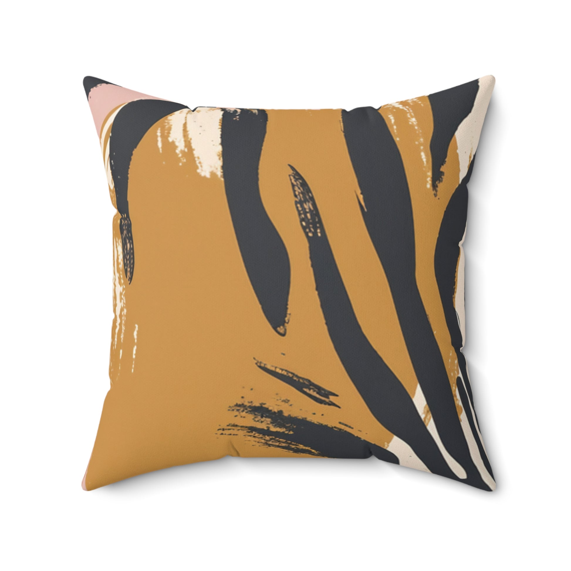 Zebra Brush Strokes Faux Suede Square Pillow, Artsulli - Art is Long, Life is Short, Home Decor, Size, 20" × 20", , , , , 17524623635614
