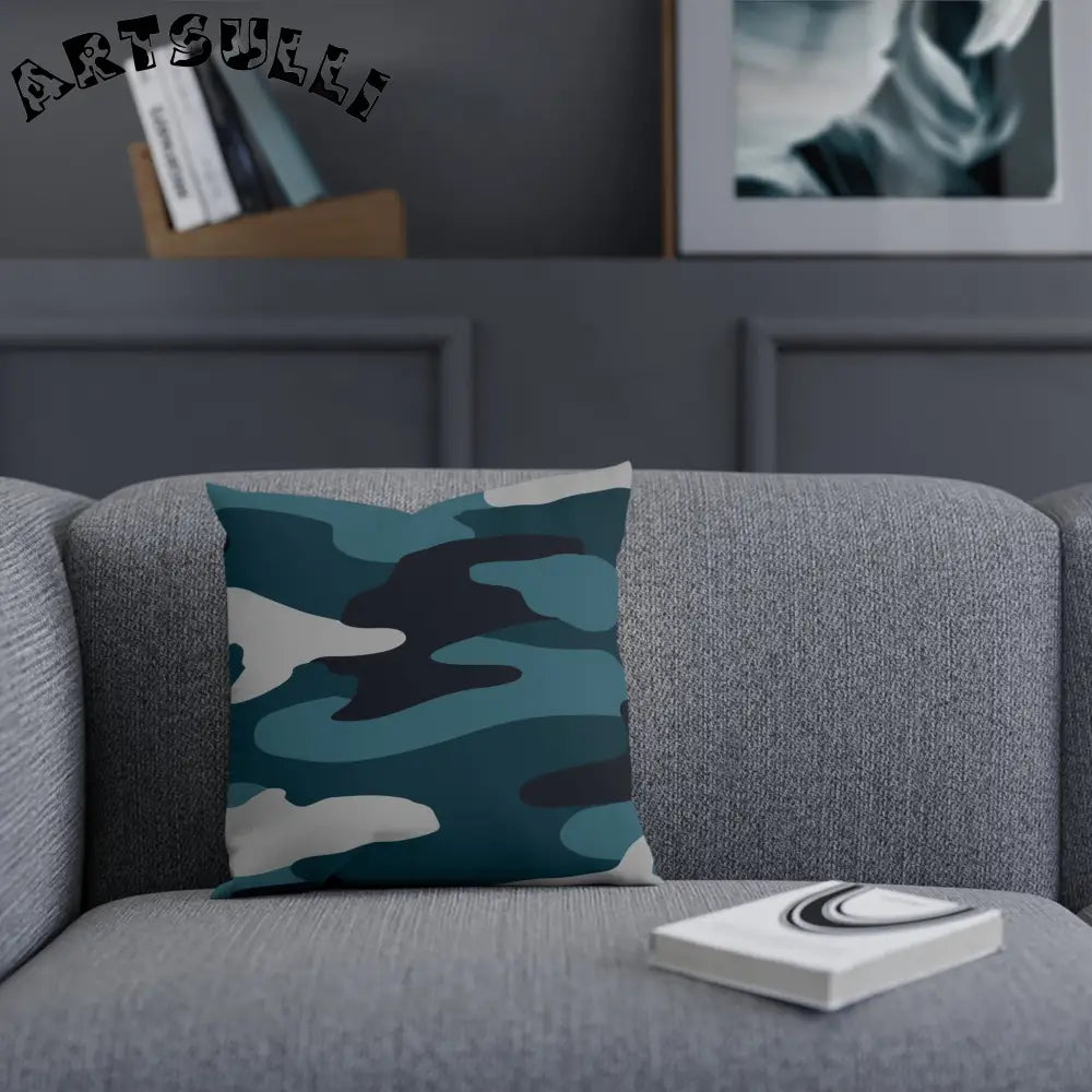 JAKKOUTTHEBXX Blue Camouflage Cushion JAKKOUTTHEBXX Artsulli - Art