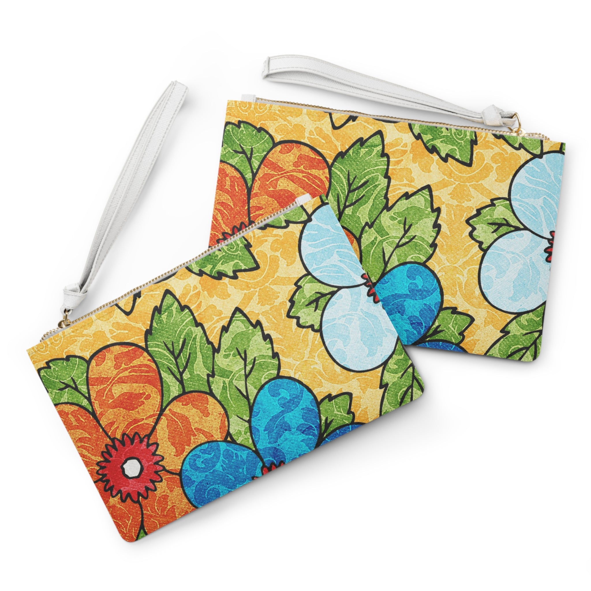 Groovy Yellow Floral Kl Clutch Bag, Artsulli - Art is Long, Life is Short, Bags, , , , , , , 