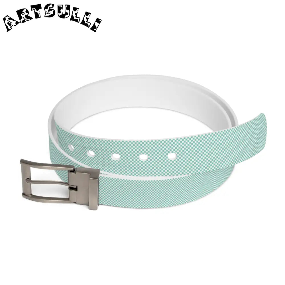 JAKKOUTTHEBXX Checkerboard Light Green Belt JAKKOUTTHEBXX Artsulli