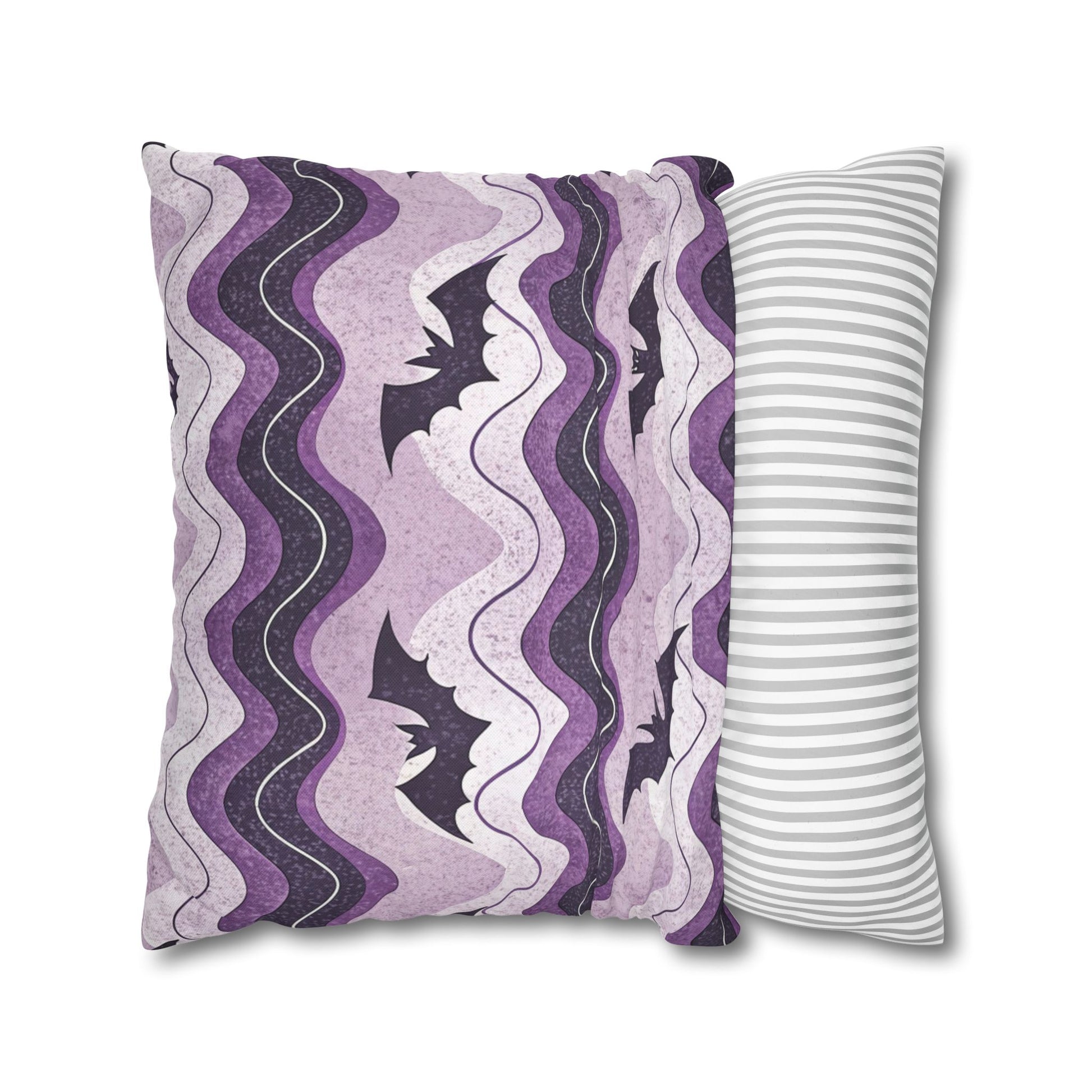 Bat Wave Spun Polyester Square Pillowcase, Artsulli - Art is Long, Life is Short, Home Decor, , , , , , , 