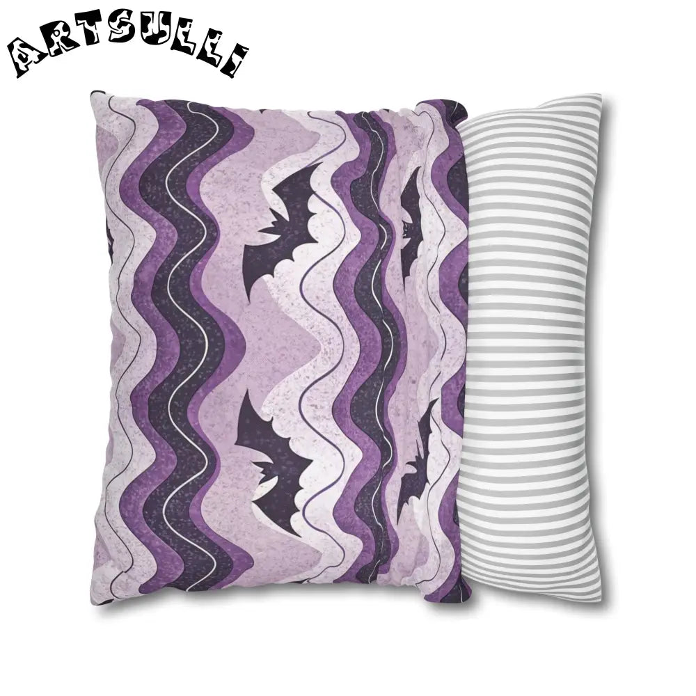 JAKKOUTTHEBXX Bat Wave Spun Polyester Square Pillowcase
