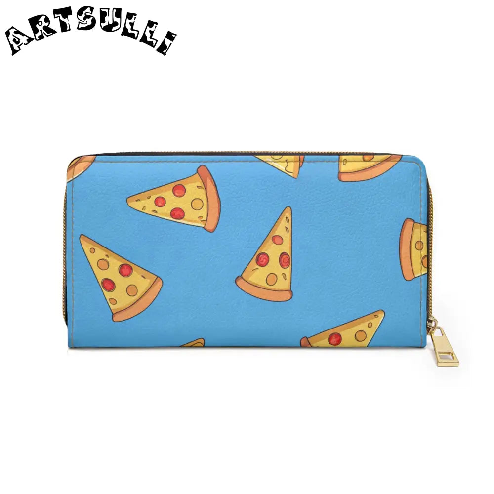JAKKOUTTHEBXX Blue Pizza Dreamscape Zipper Wallet JAKKOUTTHEBXX