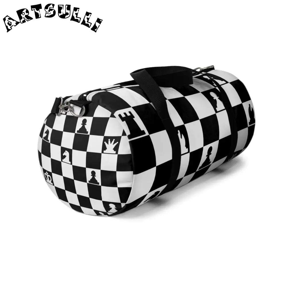 JAKKOUTTHEBXX Chessboard Pattern Duffel Bag 2025